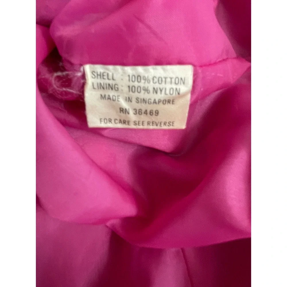 Kathy Davis Womens Blazer 8 Corduroy Pink Vintage Single Button Puff Shoulder